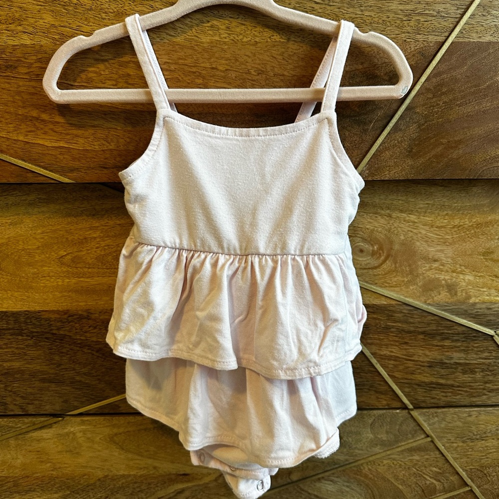 Kyte Baby Sakura Pink Ruffled Baby Romper